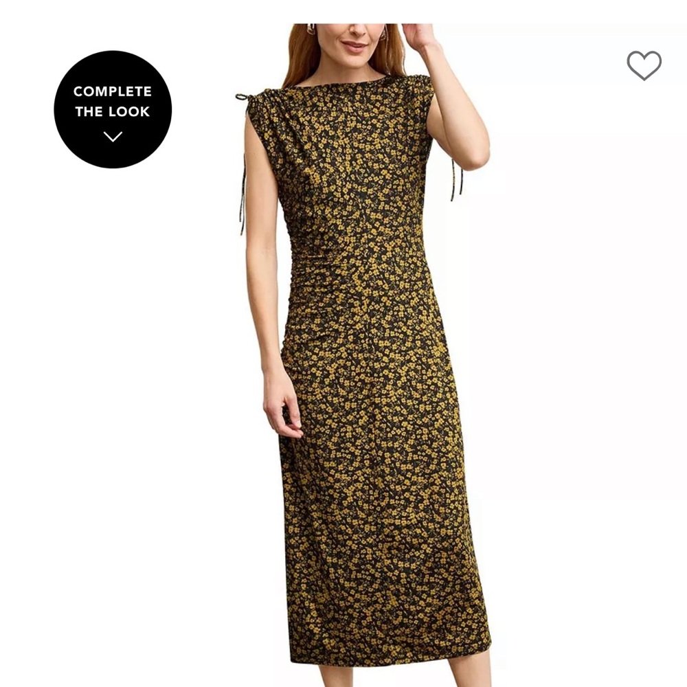 MM Lafleur Black and Gold Floral Maxi Dress